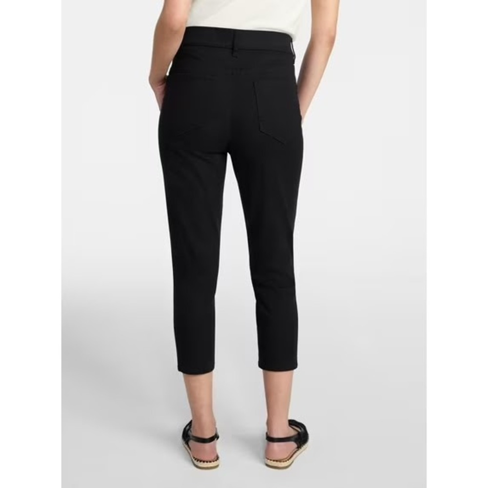 Time and Tru Women Black High Rise Capri Jegging Skinny Slim Leg XS 0-2 NWT - Picture 4 of 6